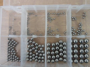330No ASSORTED BALL BEARINGS, INCLUDES 2mm, 3mm, 4mm, 5mm, 6mm, 8mm, 10mm, 12mm - Picture 1 of 1