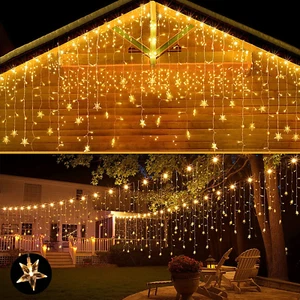 Christmas Lights Outdoor 400 LED 33Ft 8 Modes Christmas Decorations Indoor Curta - Picture 1 of 12