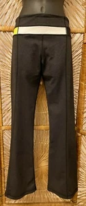 Lululemon Womens Multicolor Waistband Bootcut Yoga Pant Size 4 Gray Knit Stretch - Picture 1 of 12