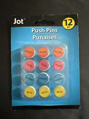 THEME TOP PUSH PINS Display Boards 12pc Priority, to do, note, project - Image 1 of 3