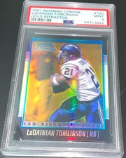 2001 Bowman Chrome LaDainian Tomlinson #190 GOLD REFRACTOR PSA 9 /99