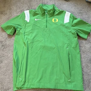 Nike Oregon Ducks Vented Pullover S/S Coaches Jacket Men's L Green DJ5113 - Picture 1 of 12
