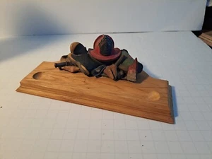 Keypoint Fireman's Desk Pencil Holder Decoration 8" x 4.5" x 2.25" Fire Hat Gear - Picture 1 of 8