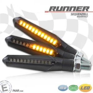 LED-Blinkerset Runner sequenziell getönt M8 Universal Motorrad E-geprüft - Picture 1 of 4