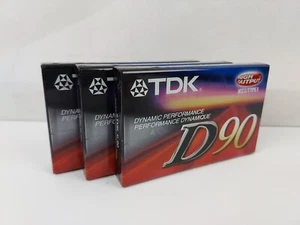 TDK D90 Type I Cassette Tape 3 Pack Unopened Sealed - Picture 1 of 5