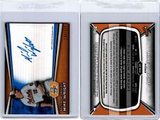 2012 Bowman Platinum Auto Prospects Blue Refractor 184/199 MIKE WRIGHT #AP-MW