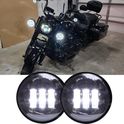 4.5" LED Spot Passing Lamp Fog Lights For Harley Road King Special Street Glide - Image 1 of 4