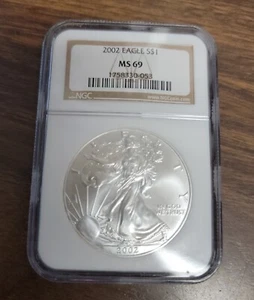 2002 American Silver Eagle - NGC MS69 - Picture 1 of 5