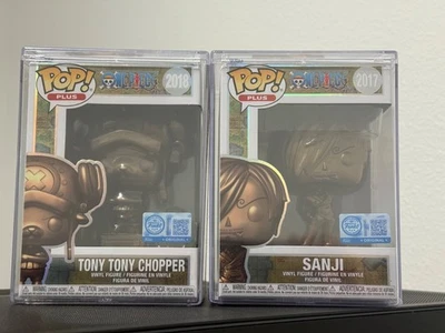 One Piece Funko Pop! Plus Chopper and Sanji (Bronze) + Protector