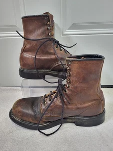 Vtg Red Wing Mens Sz 8.5 D Brown Lace Up Leather Work Boots 953 USA Iron Work - Picture 1 of 20