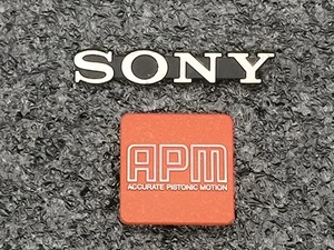 Original Sony APM Speaker Grill Aluminum Emblem Set Good Condition - Picture 1 of 8