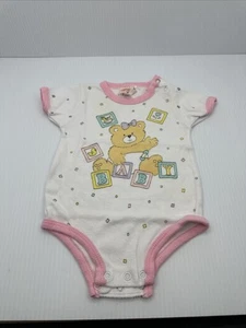 childwise one peace baby girl bear pink blocks - Picture 1 of 5