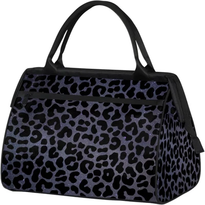Bolso de fin de semana de noche para mujer hombre negro leopardo guepardo impermeable para llevar  Foto 1 de 4