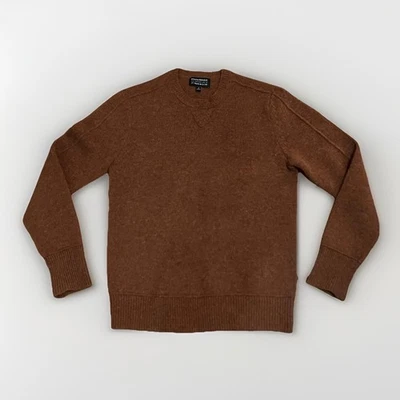 Banana Republic мужской маленький ржавчины трикотажа 100% Шетландская пряжа Crewneck свитер - Изображение 1 из 4