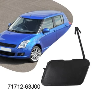 Black ABS Towing Hook Cover for Suzuki For Swift 200512 Easy Replacement - Picture 1 of 13