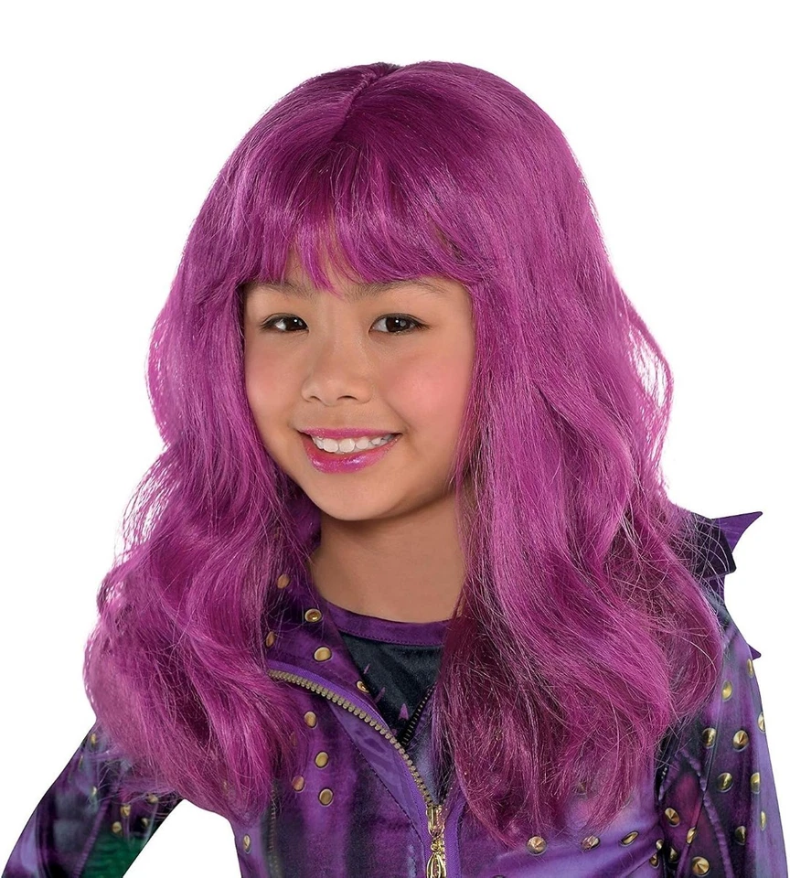 Disney Descendants 2 Mal Wig Character Girls Halloween Wigs Cosplay Costume NEW - Image 1 of 2