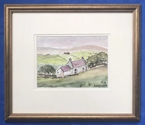 Pintura acuarela arte irlandés original de casa de campo en Donegal por S Milliken - Imagen 1 de 11