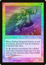 Defiant Vanguard FOIL Nemesis HEAVILY PLD White Uncommon MAGIC MTG CARD ABUGames
