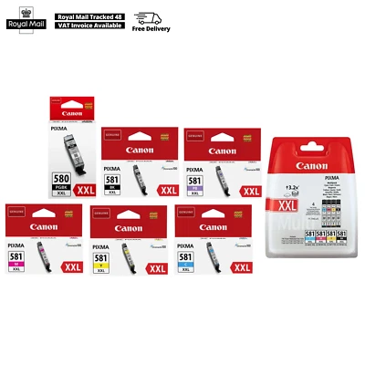 Original Canon PGI-580XXL / CLI-581XXL Ink Cartridges For Canon Pixma TS8151 Lot - Image 1 of 3