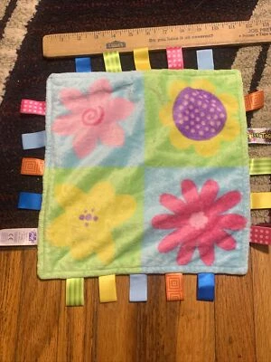 Manta de seguridad para bebé Taggies Lovey verde flores florales Foto 1 de 3