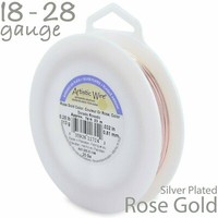 Rose Gold Artistic Wire 1/4LB Spool - Non Tarnish Silver Plated Craft Wire