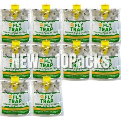 10 pack Outdoor Fly Traps - Disposable, Hanging Outdoor - Image 1 of 4