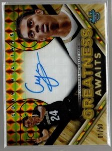 2023-24 Bowman's U Greatness Awaits Gold Geomet Refr #GAA Cody Williams Auto /50 - Picture 1 of 1