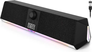 SOULION R80 Bluetooth Computer Speakers, USB Speakers with Digital Clock...SH3 - Picture 1 of 8