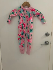 Bonds Cremallera Wondersuit Rosa Floral Talla 1 Nuevo con Etiquetas (A4) - Imagen 1 de 4