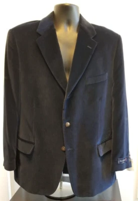 NUEVO CON ETIQUETAS Chaqueta Blazer Zegna Azul Gamuza Vintage 2 Botones Única en su Clase RARA Foto 1 de 4