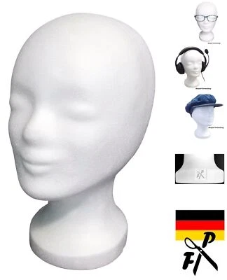 ♥ FP Styroporkopf ML weiß Perückenkopf - Dekokopf - Deutsche TOP Markenqualität  - Bild 1 von 4