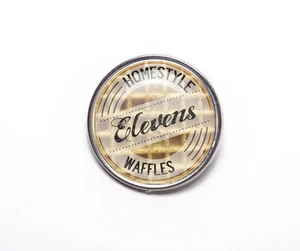 Stranger Things Inspired Elevens Waffles 25mm Pin Badge - Picture 1 of 2