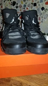 Nike Air Jordan 6.5 youth black gray white basketball sneakers great condition  - Picture 1 of 7