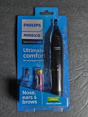 Recortadora de nariz Philips Norelco 1000 NT1715/60 alimentada por batería nueva en paquete  Foto 1 de 4