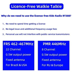 Walkie talkie para niños T388 de largo alcance para radio bidireccional con licencia gratuita FRS - Imagen 1 de 14