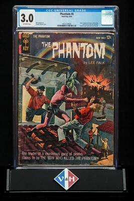 El Fantasma #8 ~ CGC 3.0 ~ Cubierta pintada de George Wilson ~ Llave de Oro (1964) Foto 1 de 2