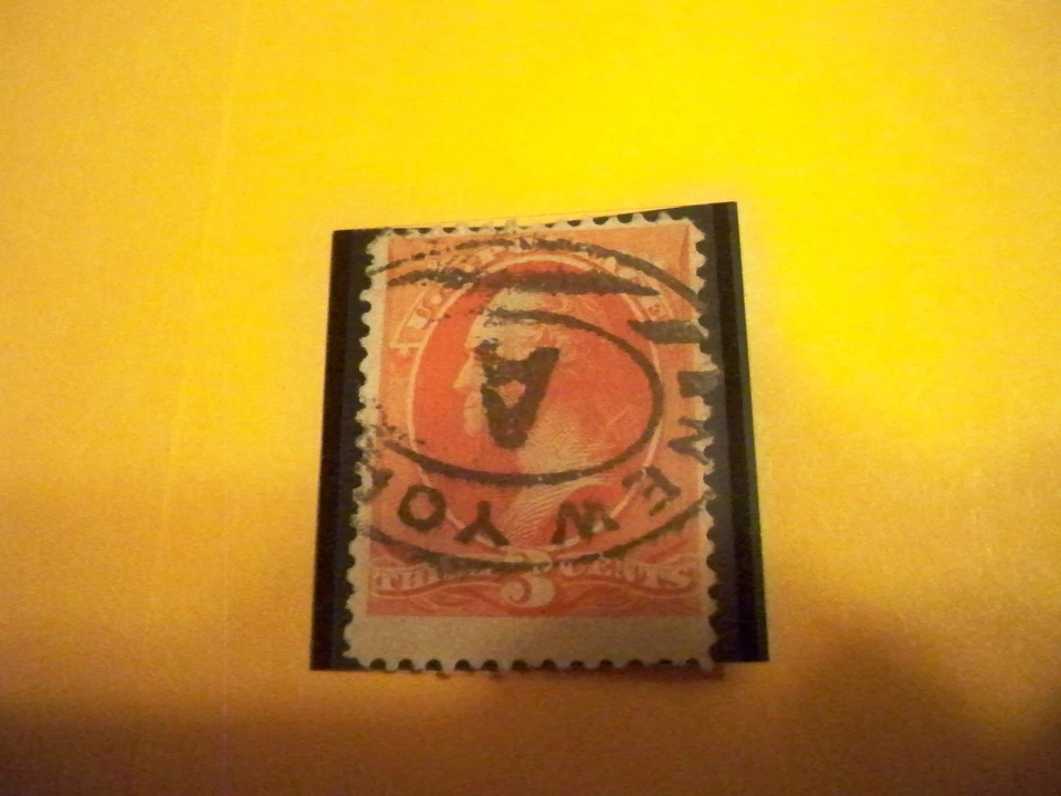 USA Used 1887 Issue, Scott #214 3 Cent Washington, Type 46b Vermillion, - Image 1 of 1