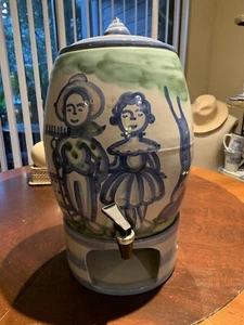 Vintage Mary Hadley Pottery Farmer & Wife Water Cooler - Perfect - Picture 1 of 14