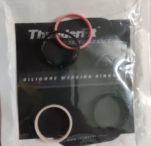 Juego de anillos de boda de silicona ThunderFit paquete de 4 anillos talla 9 NUEVO envío rápido. 📫 - Imagen 1 de 3