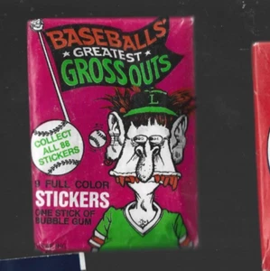 1 sealed pack Leaf 1 sealed pack Leaf Baseballs Greatest Gross Outs cars cards - Imagen 1 de 1