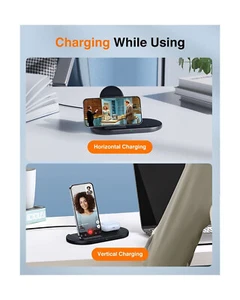 LK Wireless Charging Station, 2 in 1 Wireless Charger for Apple Foldable Char... - Picture 1 of 8