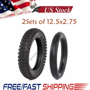 Pack of (2) 12.5x2.75 TIRES + TUBES 12-1/2 x 2-3/4 COOLSTER DIRT BIKE 49CC 50CC - Picture 1 of 12