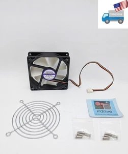 Evercool 92mm 4pin EL Bearing 12V DC PC Case Cooling Fan+Grill/Guard EC9225H12EP - Picture 1 of 13