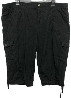 Pantalones Faded Glory 22W Multi Bolsillos Cordón Dobladillo Cargos Foto 1 de 4