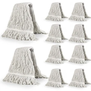 10Pcs Commercial String Mop Head, Loop-End Mop Head Replacement, Heavy Duty M... - Picture 1 of 7
