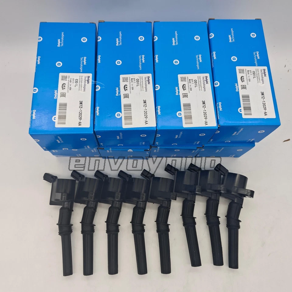 8x Delphi 3W7Z-12029-AA Ignition Coils DG-508 For Ford F150 4.6L 5.4L 6.8L US - Изображение 1 из 4