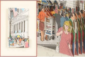 John Suchy "The New York Stock Exchange" serigrafia 3D firmata 217/450 - Foto 1 di 10