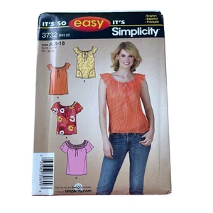 00454 - Simplicity 3732 Easy Misses Top modello da cucire taglie 8-18 NON TAGLIATO - Foto 1 di 3