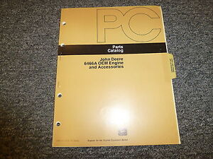 John Deere 6466A Oem Engines and Accessories Parts Catalog Manual Pc1562