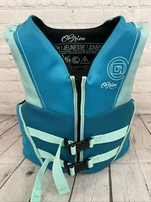 Chaleco salvavidas juvenil O'Brien VJ20007 verde azulado claro Foto 1 de 4